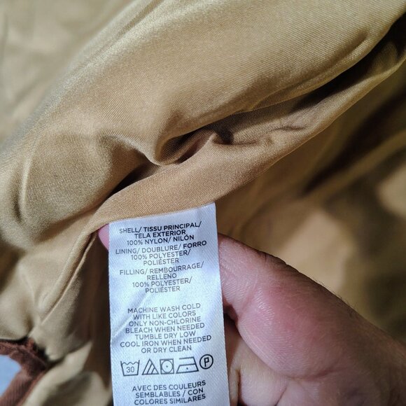 Loft Field Jacket Women's Small Camel Quilted Hi-Low Button Front Outdoor Preppy - Picture 5 of 12